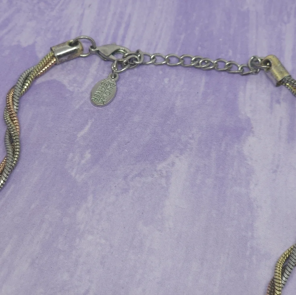 Bijoux Terner Tri-Colored Twisted Chain Necklace
